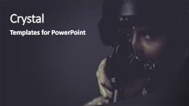  Presentation with survival - Audience pleasing presentation consisting of survival game - gunfire paintball sport player wearing backdrop and a dark gray colored foreground