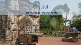  Presentation with malacca - PPT layouts consisting of surviving-gate background and a light blue colored foreground