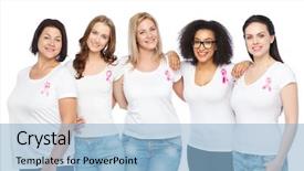  Presentation with diverse women - Amazing slides having survivor - diverse healthcare and people concept backdrop and a light blue colored foreground