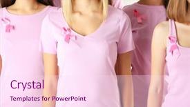  Presentation with breast cancer awareness month - Amazing slide deck having survivor - women united with breast cancer backdrop and a pink colored foreground