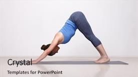  Presentation with surya - Colorful PPT theme enhanced with surya - beautiful sporty fit yogini woman backdrop and a soft green colored foreground