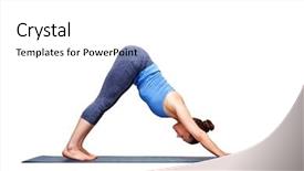  Presentation with surya - Slide set featuring surya - beautiful sporty fit yogini woman background and a white colored foreground