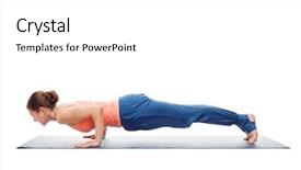  Presentation with yoga - Audience pleasing theme consisting of surya - woman doing ashtanga vinyasa yoga backdrop and a white colored foreground