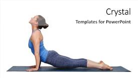  Presentation with mother doing yoga kids - Beautiful PPT layouts featuring surya - woman doing ashtanga vinyasa yoga backdrop and a white colored foreground