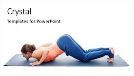  Presentation with yoga - Amazing PPT theme having surya - woman doing hatha yoga asana backdrop and a  colored foreground