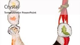  Presentation with alphabet - Presentation with japanese letters - sushi alphabet letter u isolated background and a white colored foreground