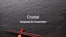  Presentation with chopsticks - Colorful presentation theme enhanced with sushi chopsticks on black stone backdrop and a dark gray colored foreground