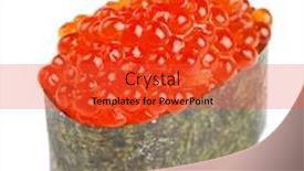  Presentation with sushi - Slides with sushi on the white background and a red colored foreground