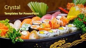  Presentation with prawn - Cool new theme with sushi-sashimi-set backdrop and a tawny brown colored foreground