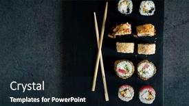  Presentation with chopsticks - Slides with sushi-with-chopsticks background and a  colored foreground