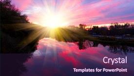  Presentation with landscape - Theme enhanced with businesswoman showing card against global business graphic in blue background and a light blue colored foreground