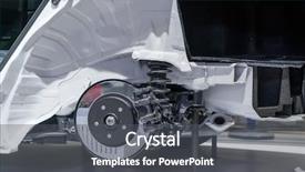  Presentation with suspension - Audience pleasing slide deck consisting of suspense - car disc break detail backdrop and a dark gray colored foreground