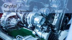  Presentation with gear - Audience pleasing slide set consisting of suspense - car suspension and gear backdrop and a teal colored foreground