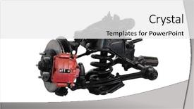  Presentation with car - Amazing slide deck having suspense - car suspension isolated backdrop and a white colored foreground