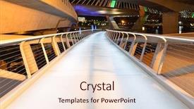  Presentation with suspension bridge - Beautiful slides featuring suspension bridge and walkway detail backdrop and a lemonade colored foreground