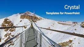  Presentation with suspension bridge - Theme with  background and a  colored foreground