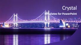  Presentation with suspension - Amazing presentation design having suspension bridge in busan backdrop and a violet colored foreground