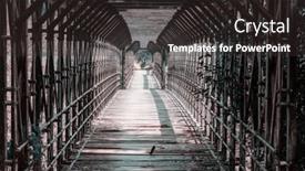  Presentation with suspension - Presentation theme having suspension-bridge-in-jungle-sri background and a wine colored foreground