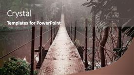 Presentation with suspension bridge - Presentation theme having suspension-bridge-in-jungle-sri and a gray colored foreground
