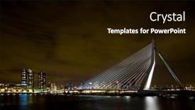  Presentation with suspension bridge - Presentation theme having suspension-bridge background and a black colored foreground