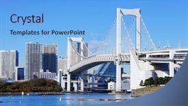  Presentation with tokyo - PPT theme consisting of  background and a  colored foreground