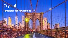  Presentation with new york city - Amazing theme having suspension wire - brooklyn bridge promenade backdrop and a  colored foreground