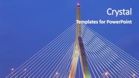  Presentation with suspension bridge - Cool new presentation with suspension wire - leonard p zakim bunker hill backdrop and a teal colored foreground