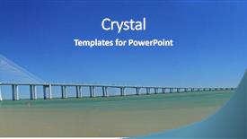  Presentation with suspension bridge - Beautiful presentation featuring suspension wire - vasco da gama bridge backdrop and a  colored foreground