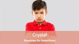  Presentation with red grey - Colorful presentation theme enhanced with suspicion - childhood expressions and people concept backdrop and a coral colored foreground