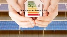  Presentation with sustainability solar energy panels - Slide deck with sustainability-and-consumption-concept-close background and a coral colored foreground