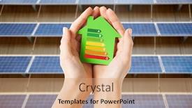  Presentation with energy efficiency - Presentation theme having sustainability-and-consumption-concept-close background and a coral colored foreground