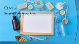  Presentation with eco sustainability - Slide set featuring sustainability-and-eco-living-concept background and a light blue colored foreground