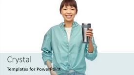  Presentation with sustainability - Audience pleasing theme consisting of sustainability-and-people-concept-portrait backdrop and a light blue colored foreground