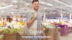  Presentation with market food - Cool new slides with sustainability-consumerism-and-eco-friendly backdrop and a coral colored foreground