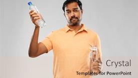  Presentation with eco plastic - Amazing presentation theme having sustainability-consumerism-and-eco-friendly backdrop and a coral colored foreground