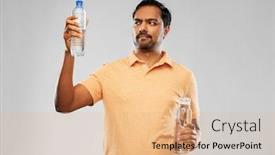  Presentation with eco plastic - Cool new PPT theme with sustainability-consumerism-and-eco-friendly backdrop and a coral colored foreground