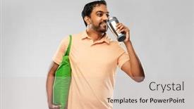  Presentation with reusable cup - Audience pleasing presentation theme consisting of sustainability-consumerism-and-eco-friendly backdrop and a soft green colored foreground