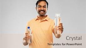  Presentation with eco plastic - Presentation design with sustainability-consumerism-and-eco-friendly background and a coral colored foreground