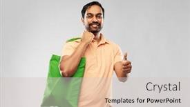  Presentation with eco bag - Slide set featuring sustainability-consumerism-and-eco-friendly background and a soft green colored foreground