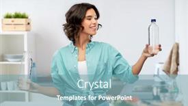  Presentation with eco sustainability - Amazing PPT theme having sustainability-eco-and-green-living backdrop and a seafoam green colored foreground