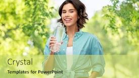  Presentation with eco sustainability - PPT theme with sustainability-eco-and-green-living background and a yellow colored foreground