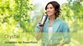  Presentation with eco sustainability - Colorful slide set enhanced with sustainability-eco-and-green-living backdrop and a yellow colored foreground