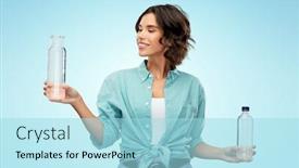  Presentation with eco plastic - PPT theme consisting of sustainability-eco-and-green-living background and a arctic colored foreground