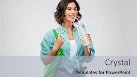  Presentation with eco sustainability - Cool new presentation theme with sustainability-eco-living-and-people backdrop and a light gray colored foreground