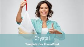  Presentation with sustainability - Presentation design featuring sustainability-eco-living-and-people background and a light blue colored foreground