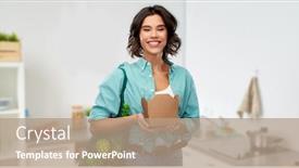  Presentation with eco bag - Audience pleasing PPT layouts consisting of sustainability-food-shopping-and-eco backdrop and a coral colored foreground