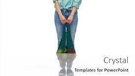  Presentation with eco bag - Cool new slide deck with sustainability-food-shopping-and-eco backdrop and a white colored foreground