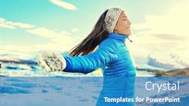  Presentation with climate change - Cool new PPT layouts with sustainability-sustainable-travel-concept-tourist backdrop and a teal colored foreground