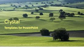  Presentation with mediterranean - Beautiful PPT layouts featuring sustainable agriculture - green mediterranean landscape full backdrop and a tawny brown colored foreground