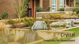  Presentation with apartment buildings - Cool new PPT theme with sustainable architecture - modern apartment buildings with nice backdrop and a yellow colored foreground